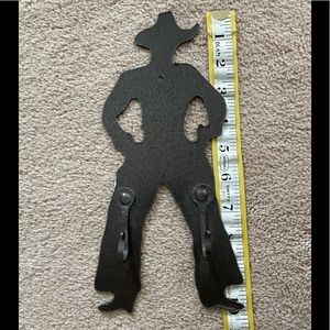 10” metal gunmetal gray western themed hook.